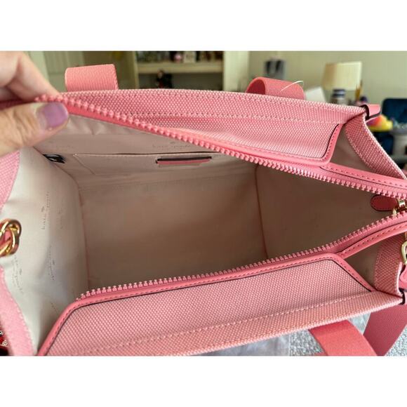 KATE SPADE, NWT, Blossom Pink, Small Canvas Tote/Purse/Crossbody - Picture 11 of 15